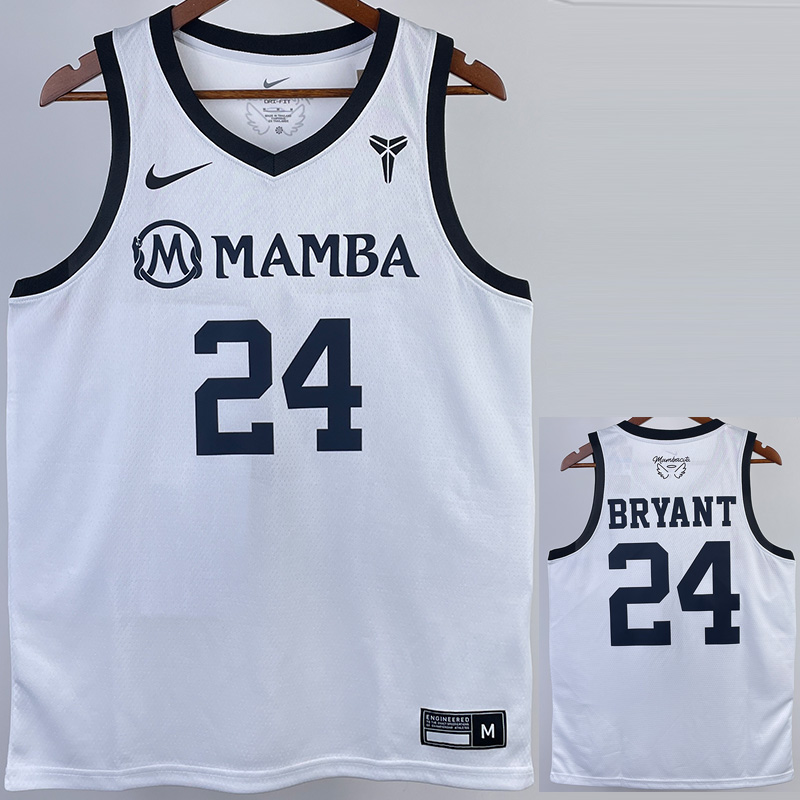 2023 LAKERS BRYANT #24 White MAMBA Top Quality ...