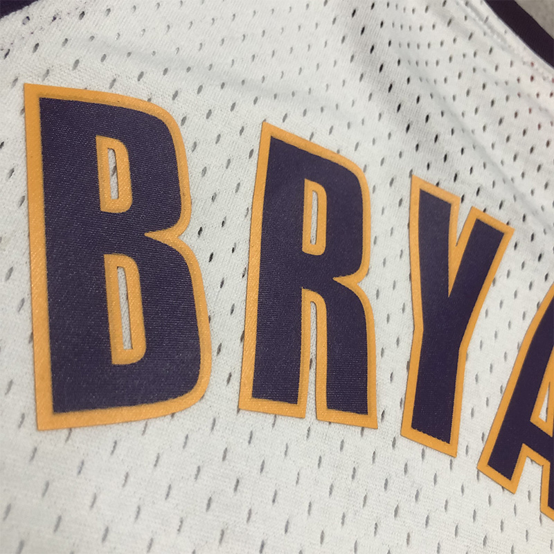 2003-04 LAKERS BRYANT #8 White Retro Top Qualit...