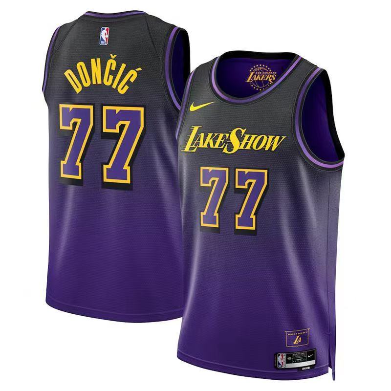 24-25 LAKERS DONGIG #77 Royal blue City Edition Top Quality Hot Pressing NBA Jersey