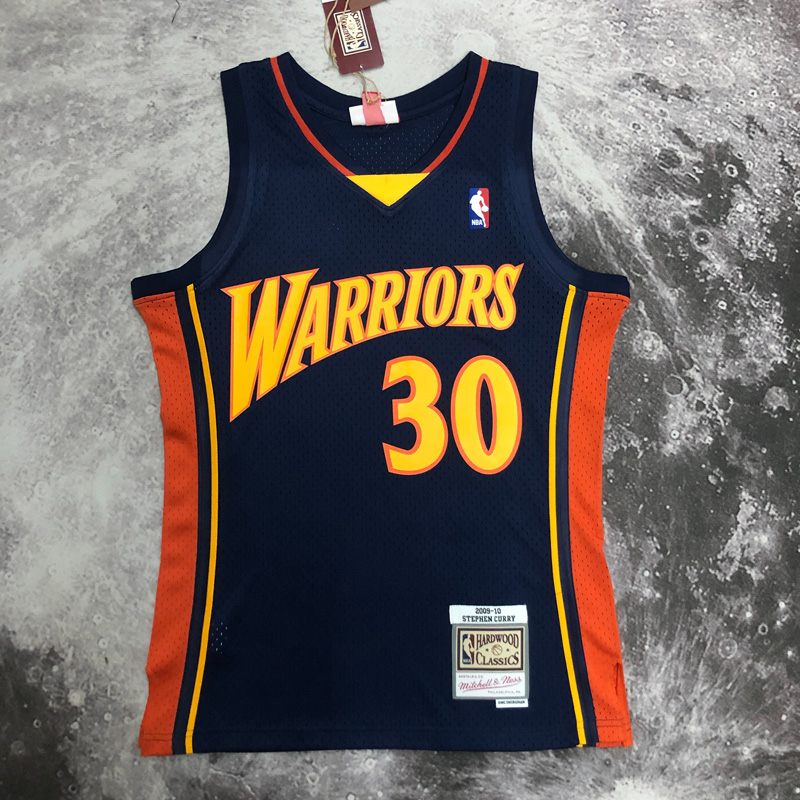 2010 WARRIORS CURRY #30 Navy blue Retro Top Qua...