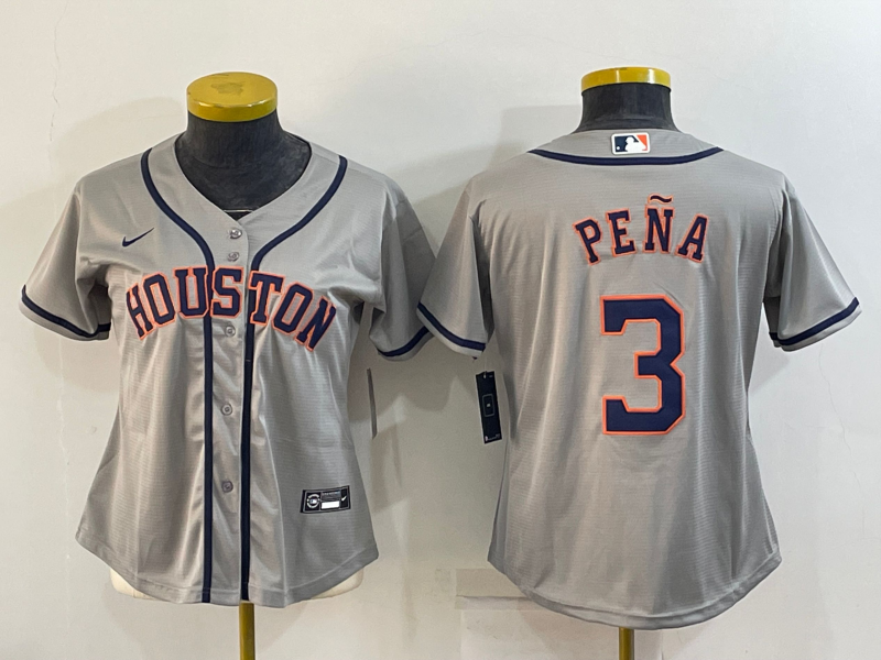 Houston Astros Women's baseball jersey PENA 3 fans edition