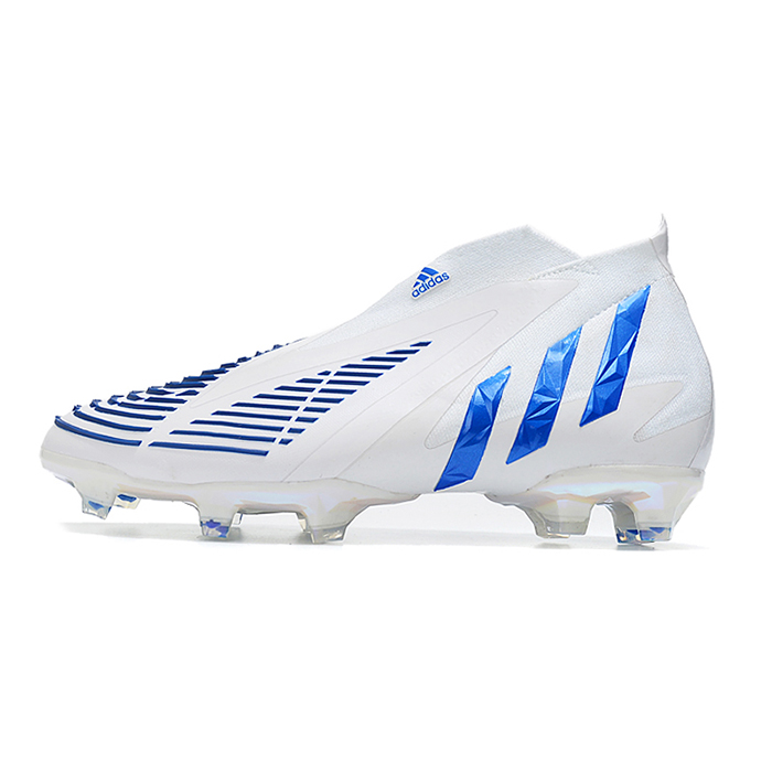 Predator Edge Geometric+ FG Soccer Shoes-White/Blue-1824187