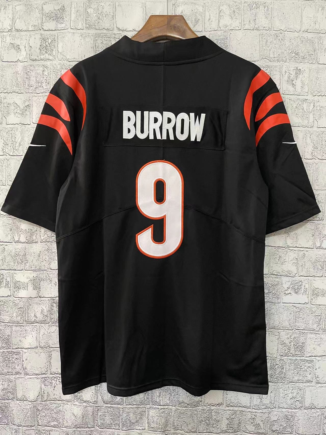 2023 Men‘s Cincinnati Bengals BURROW 9 NFL Jersey