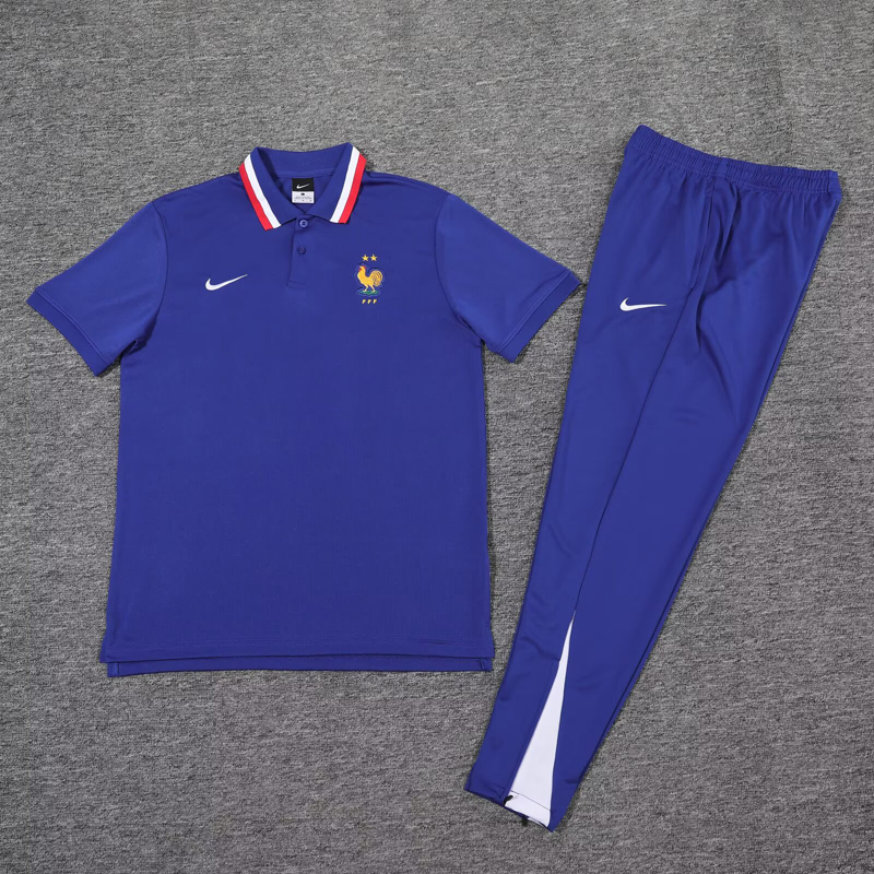 25-26 France Fancy blue Polo Tracksuit