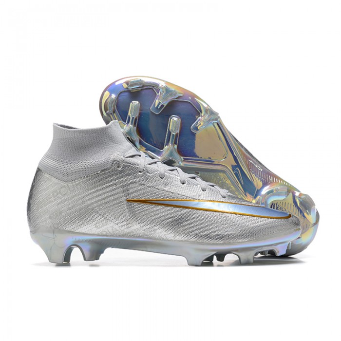 Zoom Vapor 15 Elite SE FG High Soccer Shoes-Gray/Blue-1854918