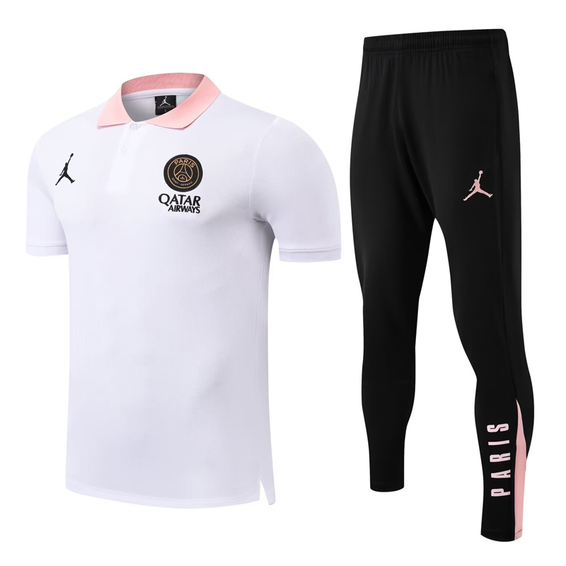 25-26 PSG Jordan White Polo Tracksuit