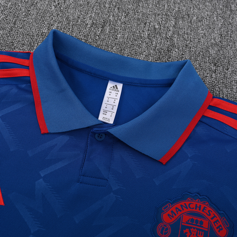 25-26 Man Utd Fancy blue Polo Short Sleeve