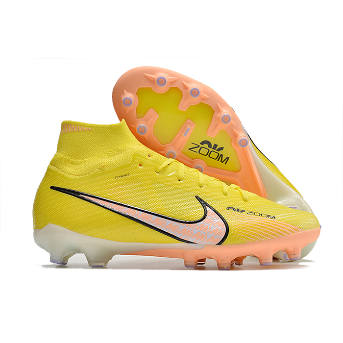 Air Zoom Mercurial Superfly IX Elite AG High Soccer Shoes-Yellow/Pink-8306624