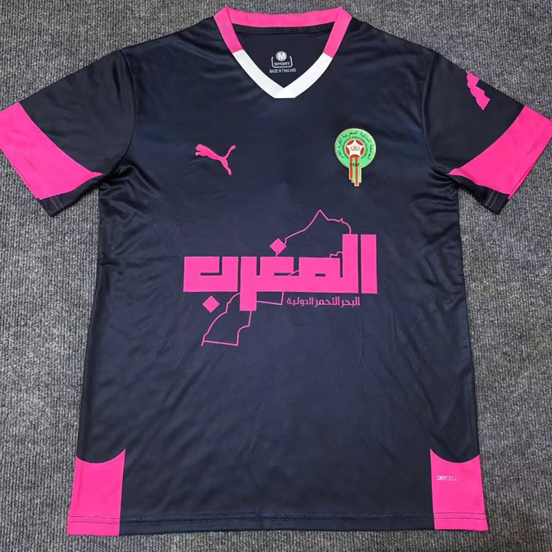 25-26 Morocco Special Edition Black Blue Soccer Jersey