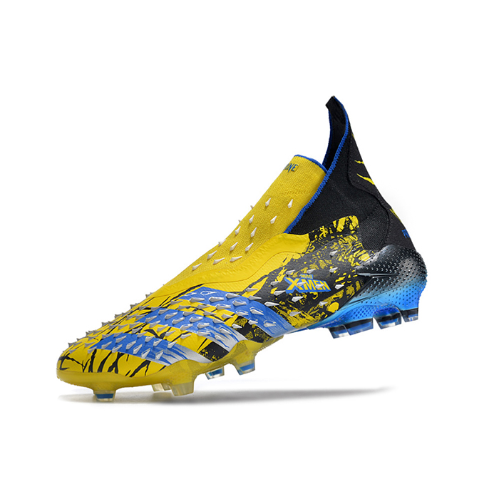 PREDATOR FREAK .1 FG High Soccer Shoes-Yellow/Black-4989444