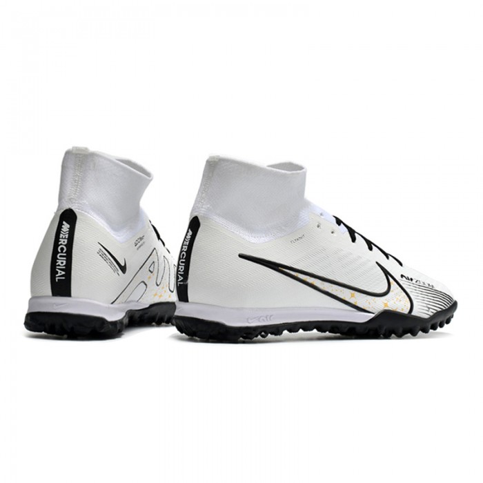Air Zoom Mercurial Vapor- XV Academy TF High Soccer Shoes-White/Black-6519352