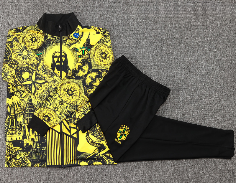 24-25 Brazil Yellow Jacket Tracksuit #A807(喷墨)