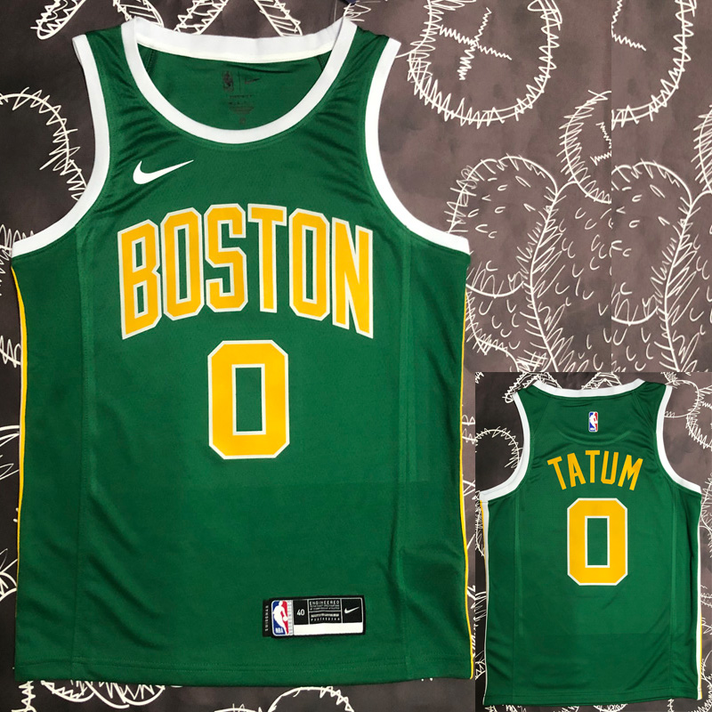 CELTICS TATUM #0 Green Top Quality Hot Pressing...
