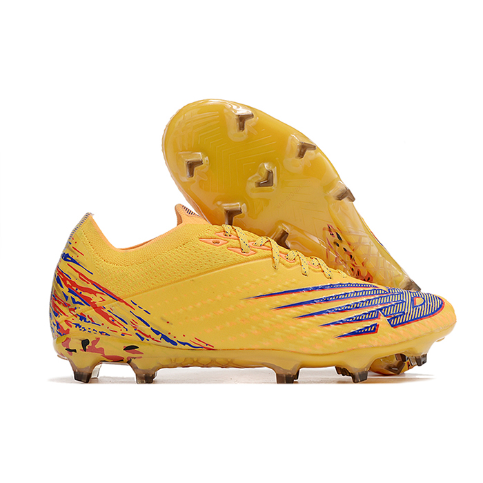 New Balance Vivid Spark Soccer Shoes-Yellow/Purple-4478688