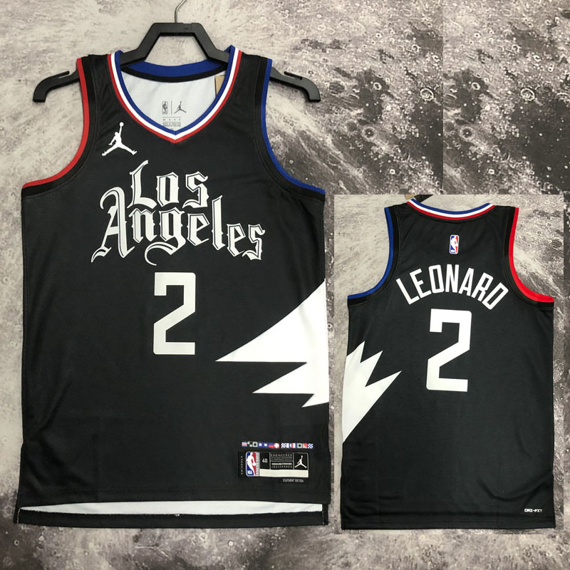 22-23 Clippers LEONARO #2 Black Top Quality Hot...