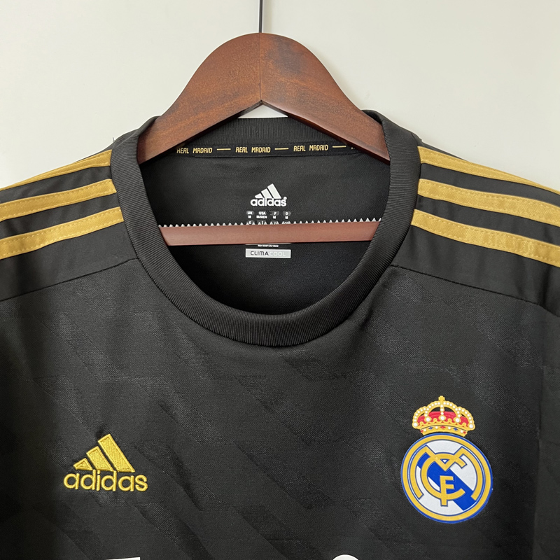 2011-2012 RMA Away Black Long Sleeve Retro Socc...