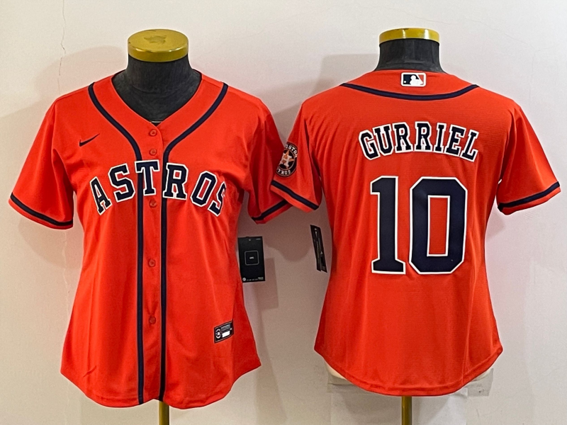 Houston Astros Women's baseball jersey GURRIEL 10 fans edition