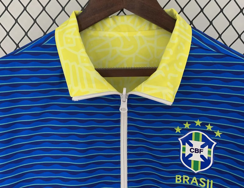 2023 Brazil Yellow & Blue Double Sided Windbrea...