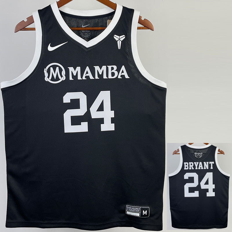2023 LAKERS BRYANT #24 Black MAMBA Top Quality ...