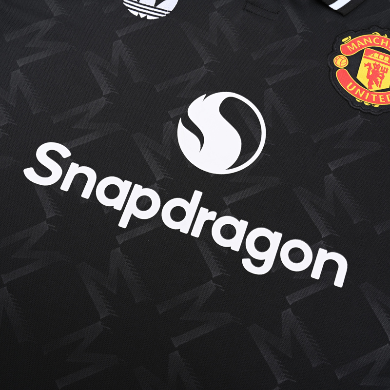 25-26 Man Utd Black Polo Short Sleeve