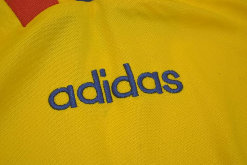 1994 Romania Yellow Retro Soccer Jersey