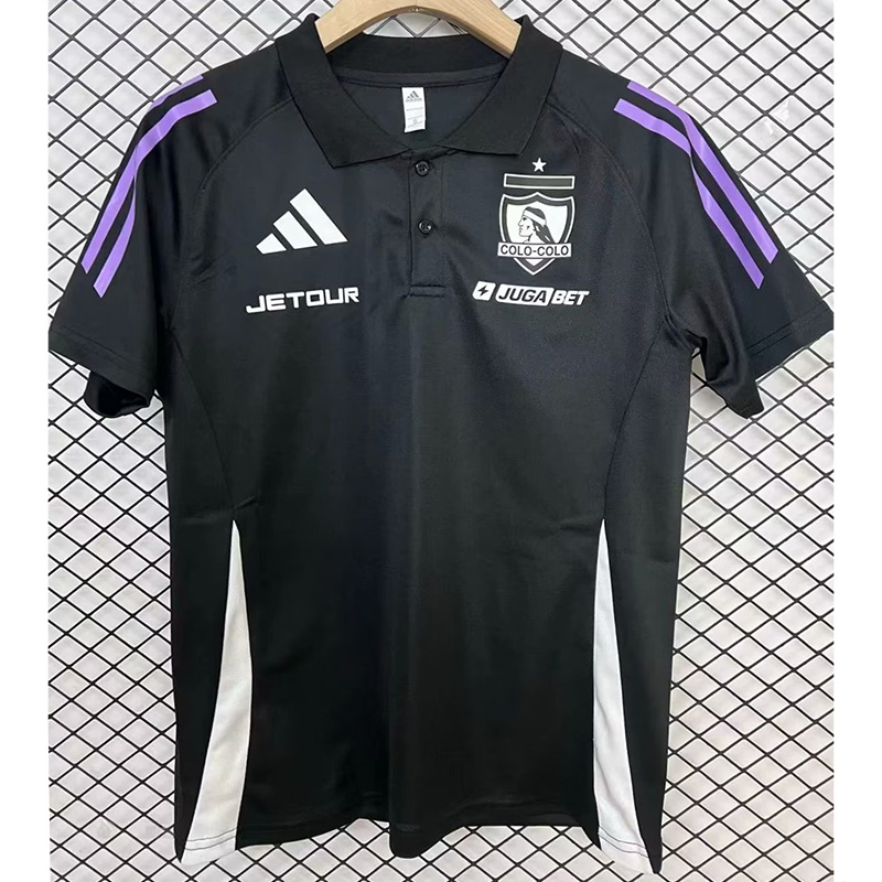 25-26 Colo-Colo Black Polo Short Sleeve *有领