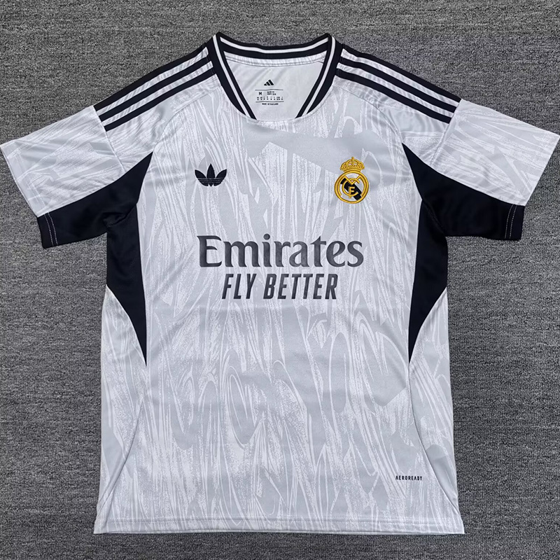 25-26 RMA White Grey Special Edition Fans Training Shirts *三叶草