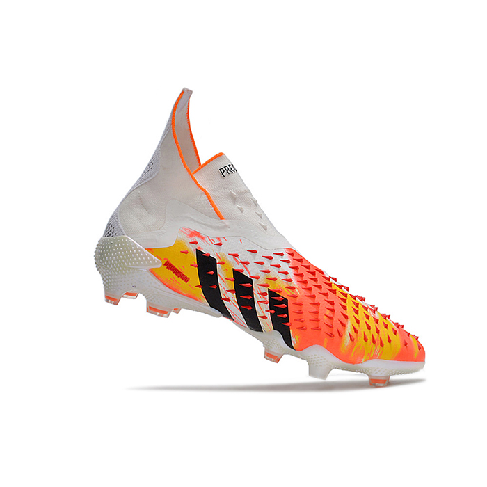 PREDATOR FREAK + FG High Soccer Shoes-White/Red-2578370