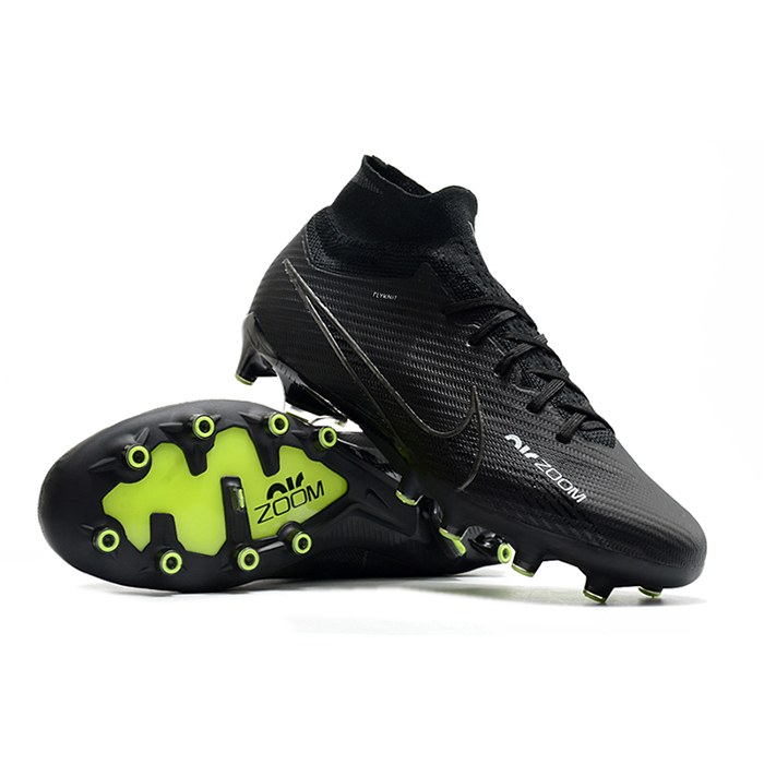 Air Zoom Mercurial Superfly IX Elite AG High Soccer Shoes-Black/Green-8818370
