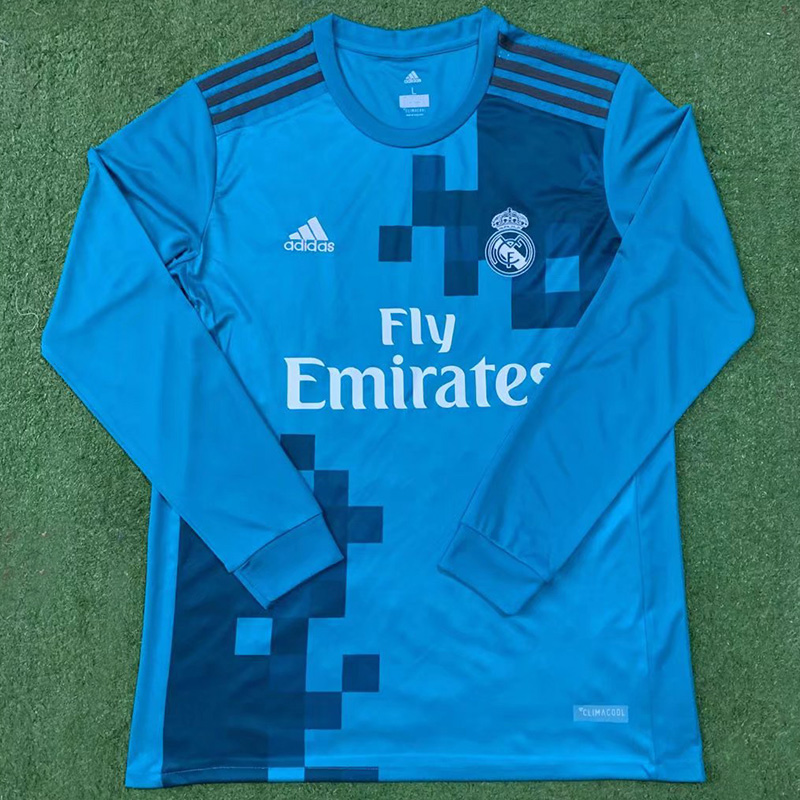 2017-2018 RMA Third Long Sleeve Retro Soccer Je...