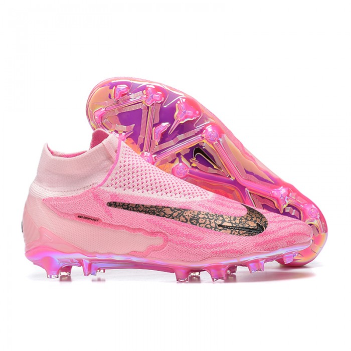 Phantom GX Elite FG High Soccer Shoes-Pink/Black-1055455