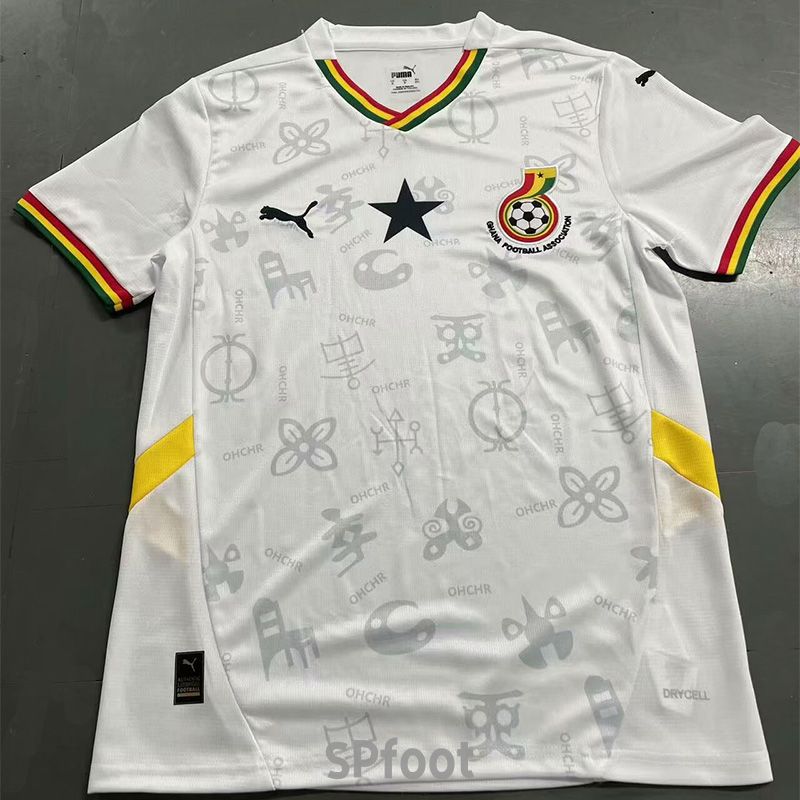 24-25 Ghana White Fans Soccer Jersey