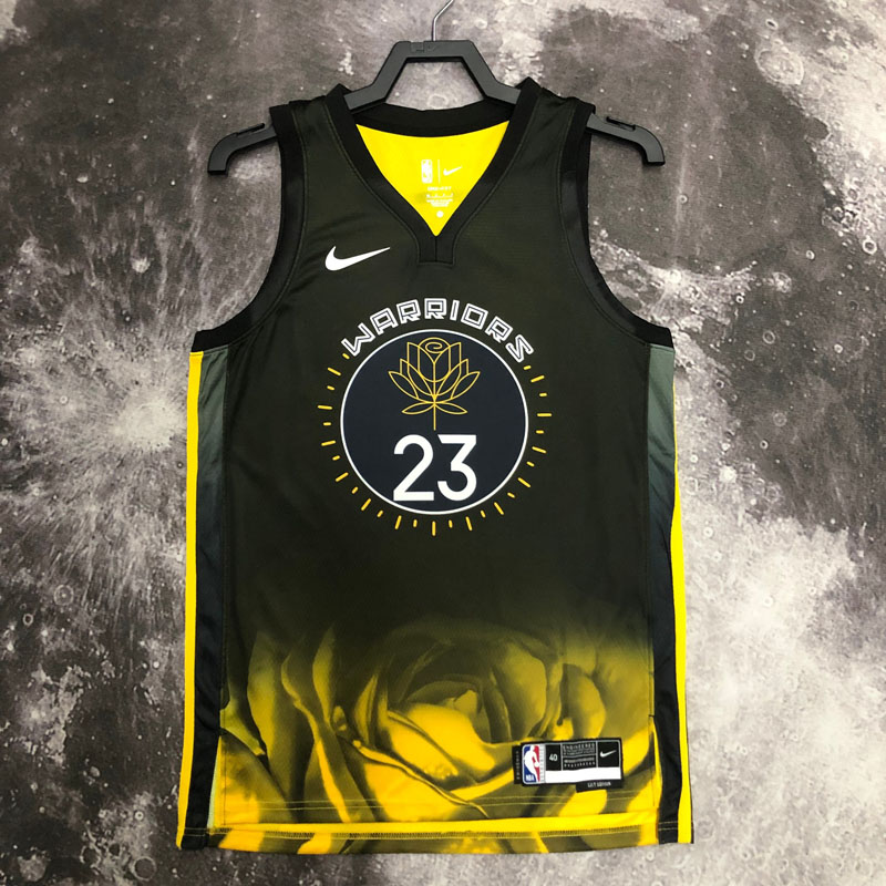 22-23 WARRIORS GREEN #23 Black City Edition Top...