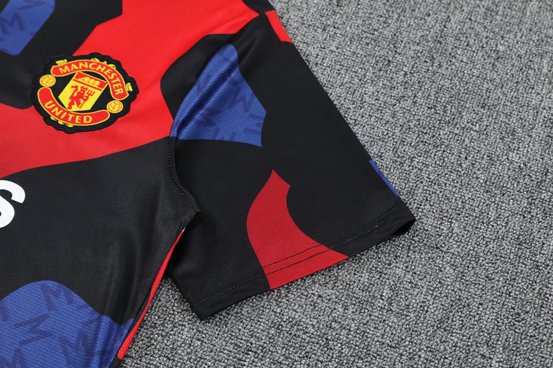 25-26 Man Utd Black Training Short Suit