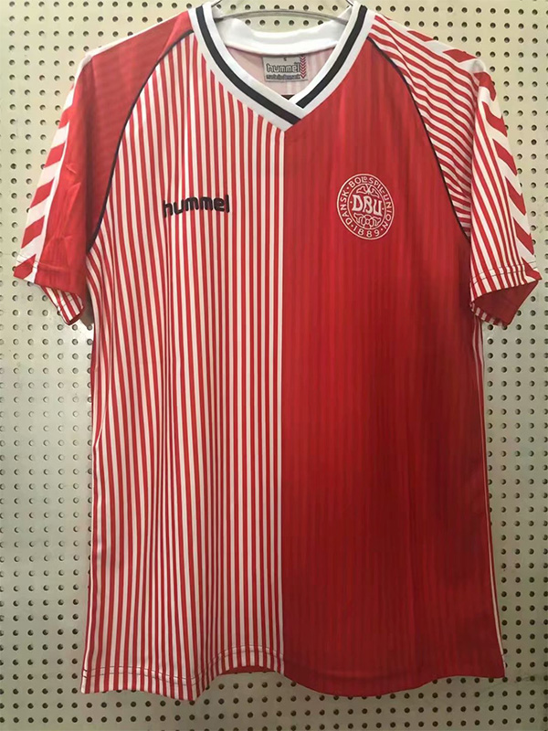 1986 Denmark Home Retro Soccer Jersey