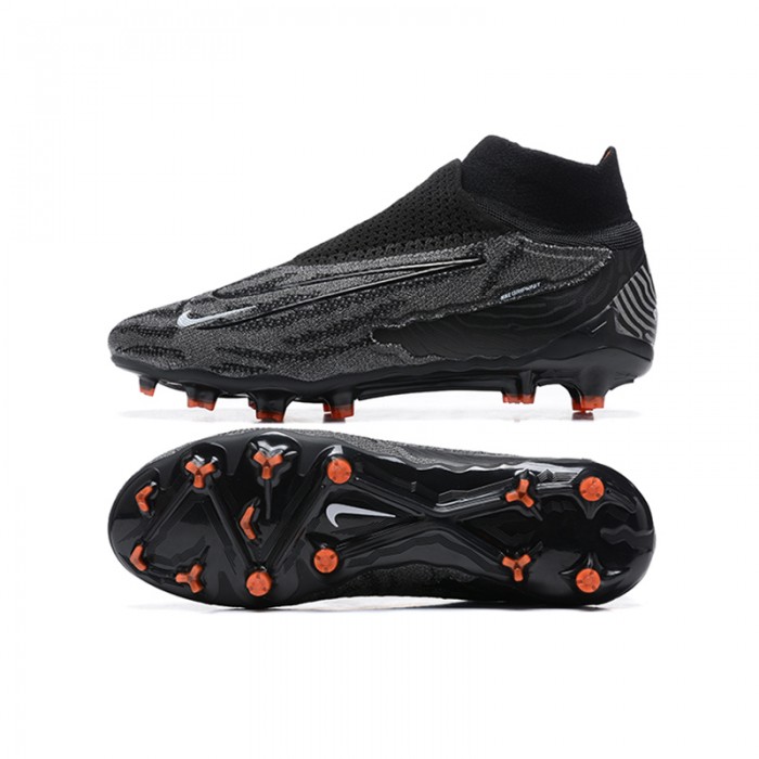 Phantom GX Elite FG High Soccer Shoes-Gray/Black-9965667