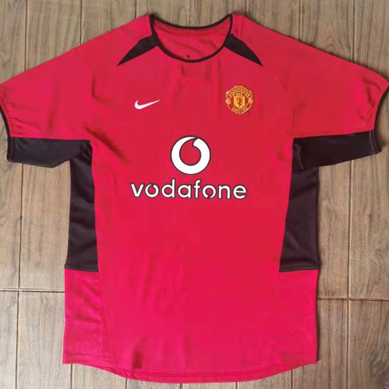 2002-2004 Man Utd Home Retro Soccer Jersey