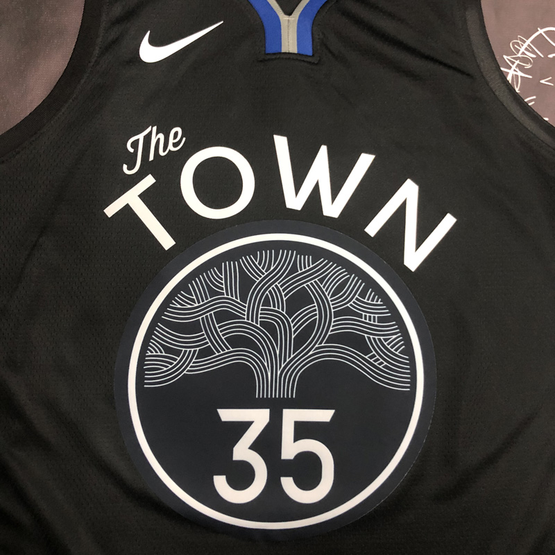 2020 Warriors DURANT #35 Black Grey Top Quality...
