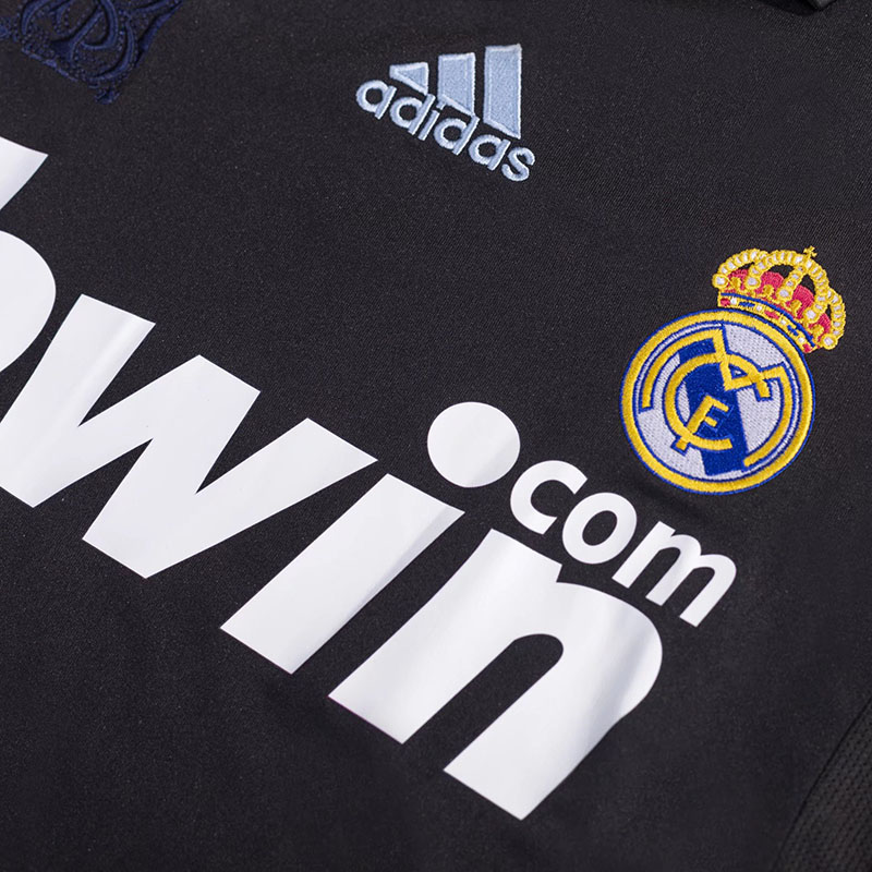 2009-2010 RMA Away Black Retro Soccer Jersey