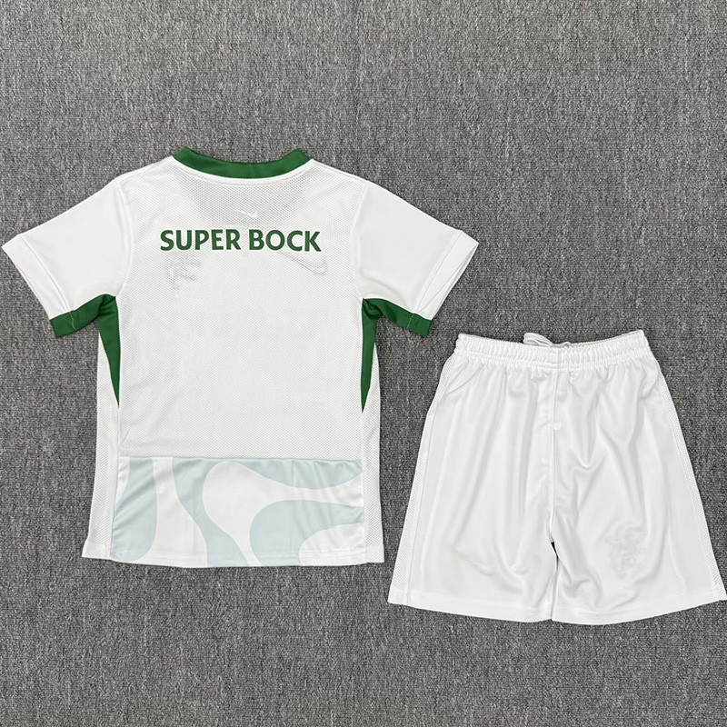 25-26 Sporting Lisbon Away Kids Soccer Jersey