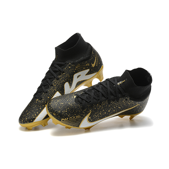 Air Zoom Mercurial Vapor XV Elite FG Bonded Pack High Soccer Shoes-Black/Yellow-3473952