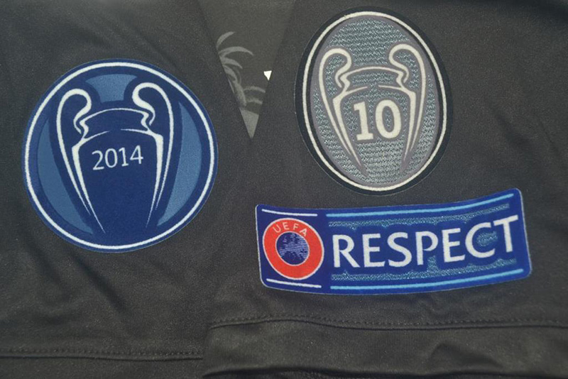 2014-2015 RMA Away Black Long Sleeve Retro Socc...