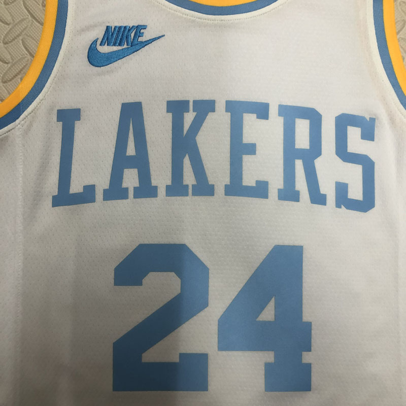 22-23 LAKERS BRYANT #24 White Top Quality Hot P...