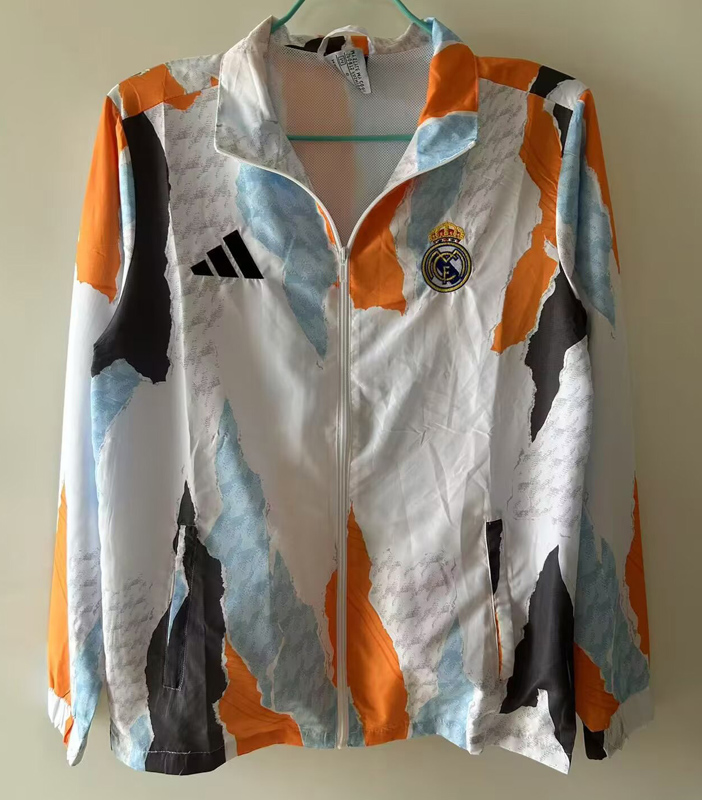 25-26 RMA White Blue Windbreaker #刺绣