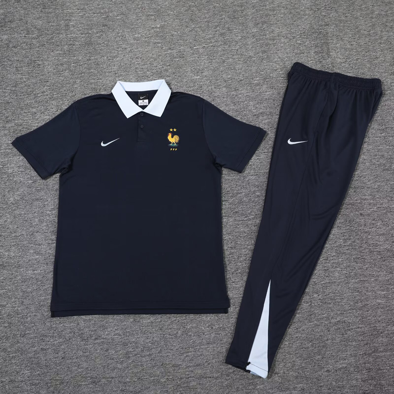 25-26 France Royal blue Polo Tracksuit