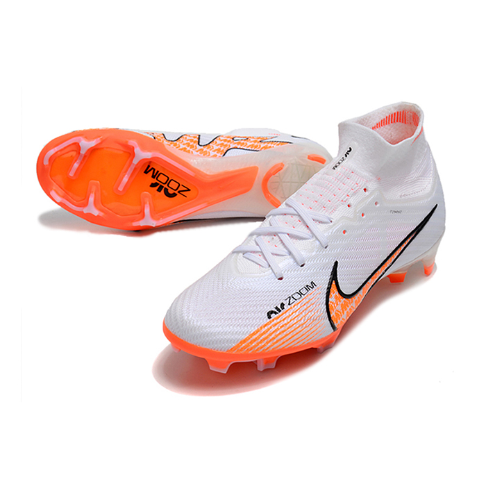Air Zoom Mercurial Superfly IX Elite FG High Soccer Shoes-White/Orange-4565466