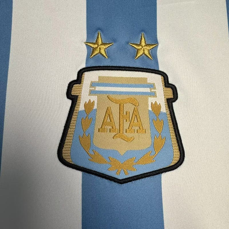 2014 Argentina Home Retro Soccer Jersey