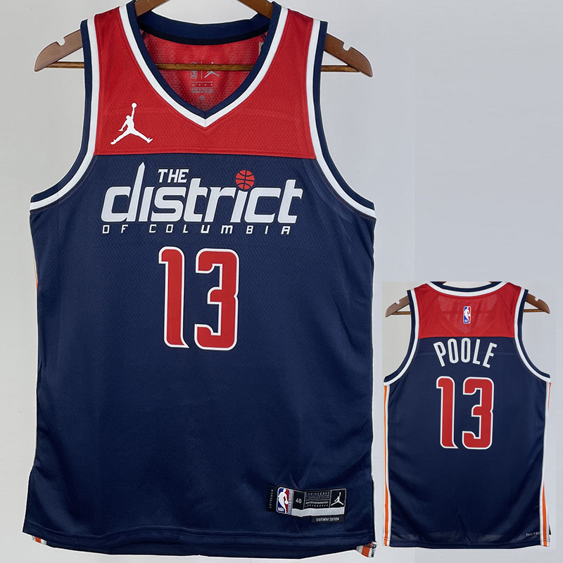 22-23 Wizards POOLE #13 Royal blue Top Quality ...