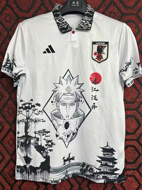 2024 Japan White Special Edition Fans Soccer Jersey #碳画鸣人