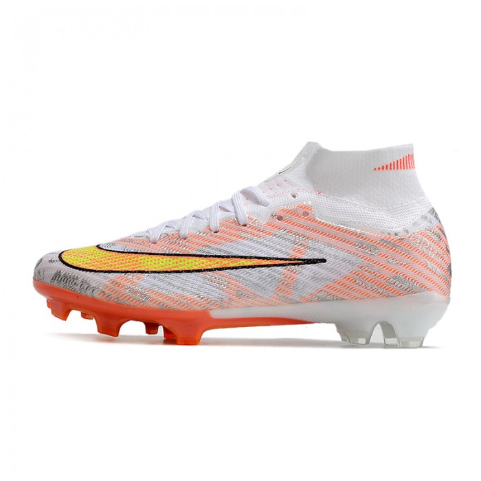 Air Zoom Mercurial Superfly IX Elite FG High Soccer Shoes-White/Orange-2908533